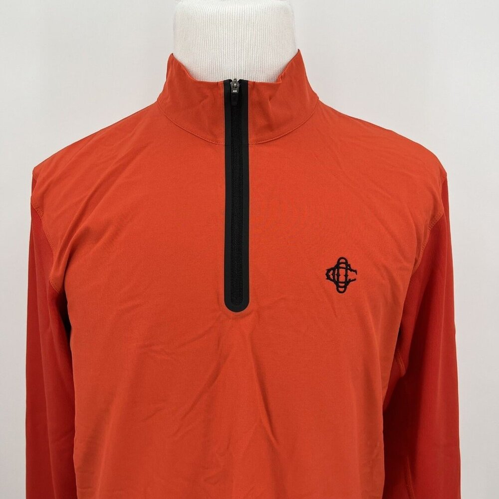 Nike Golf Tour Performance Dri-Fit Orange Men's Pullover Jacket M Medium
